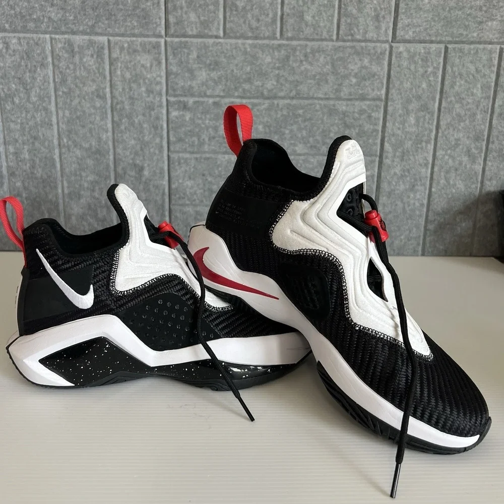 Nike Lebron Soldier 14 Black White Mens Size 7.5 Shoes CK6024-002